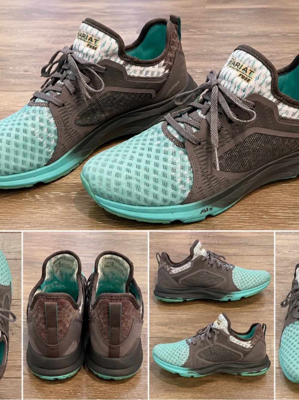 Ariat Teal and Gray Performance Running Shoes